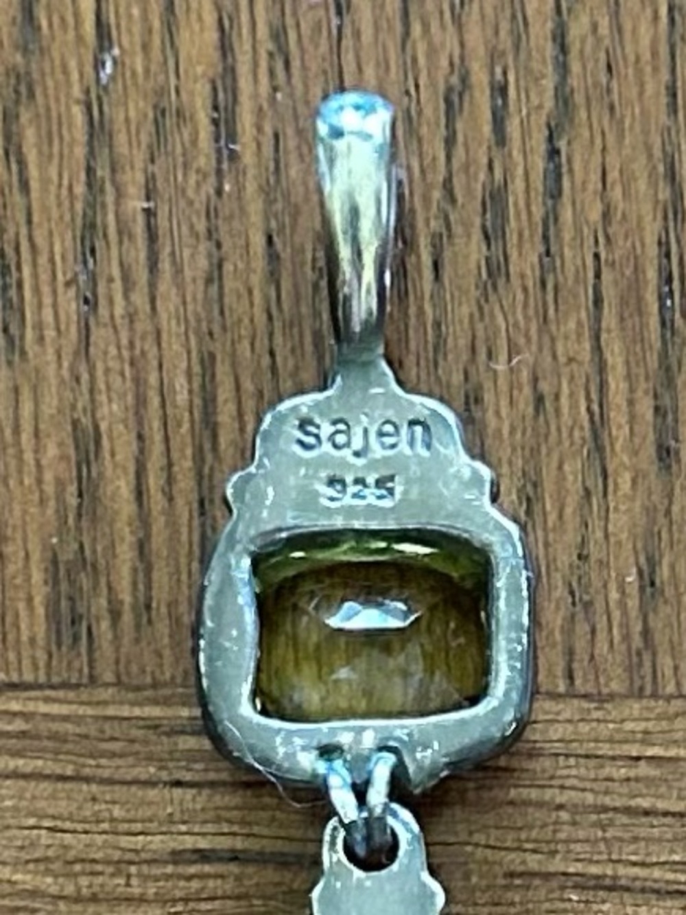 Sajen Azurite-Malachite and Citrine Pendant - Picture 6 of 6
